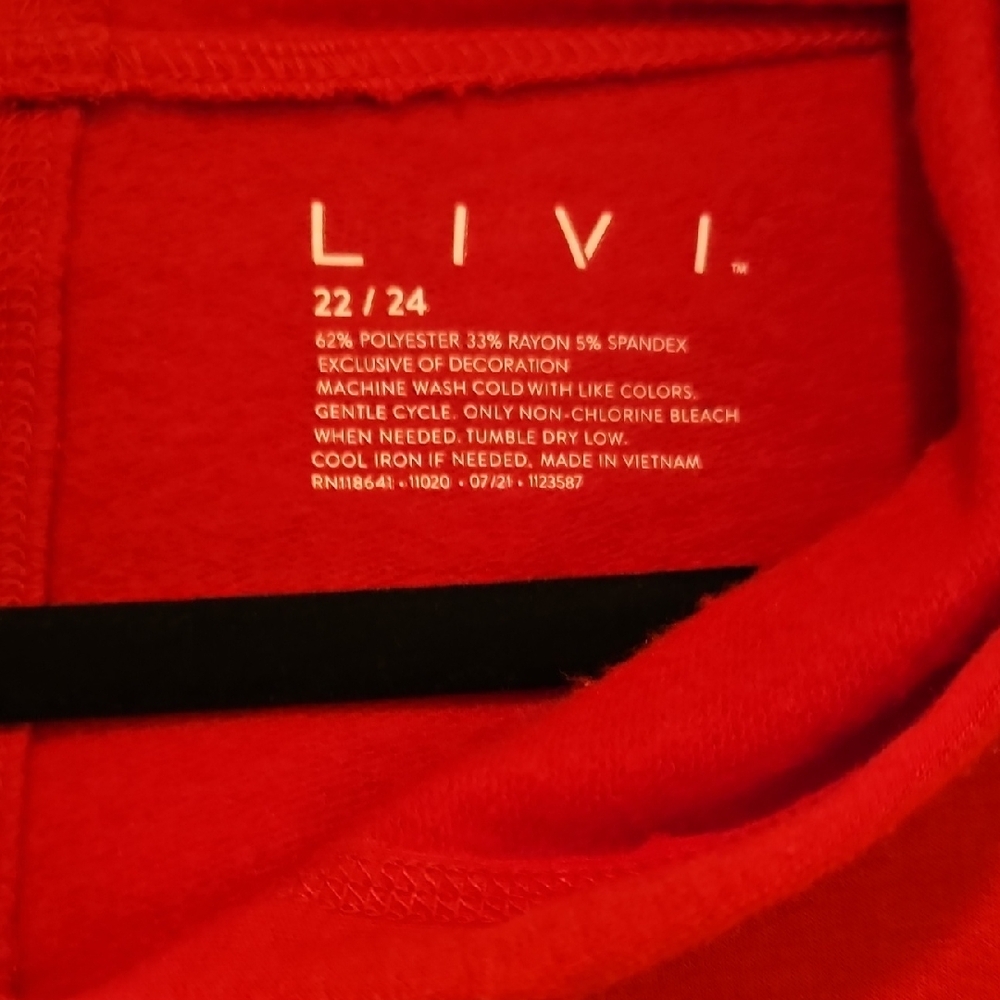 Livi Active Red Oversized Long Sleeve Hoodie - Picture 7 of 13